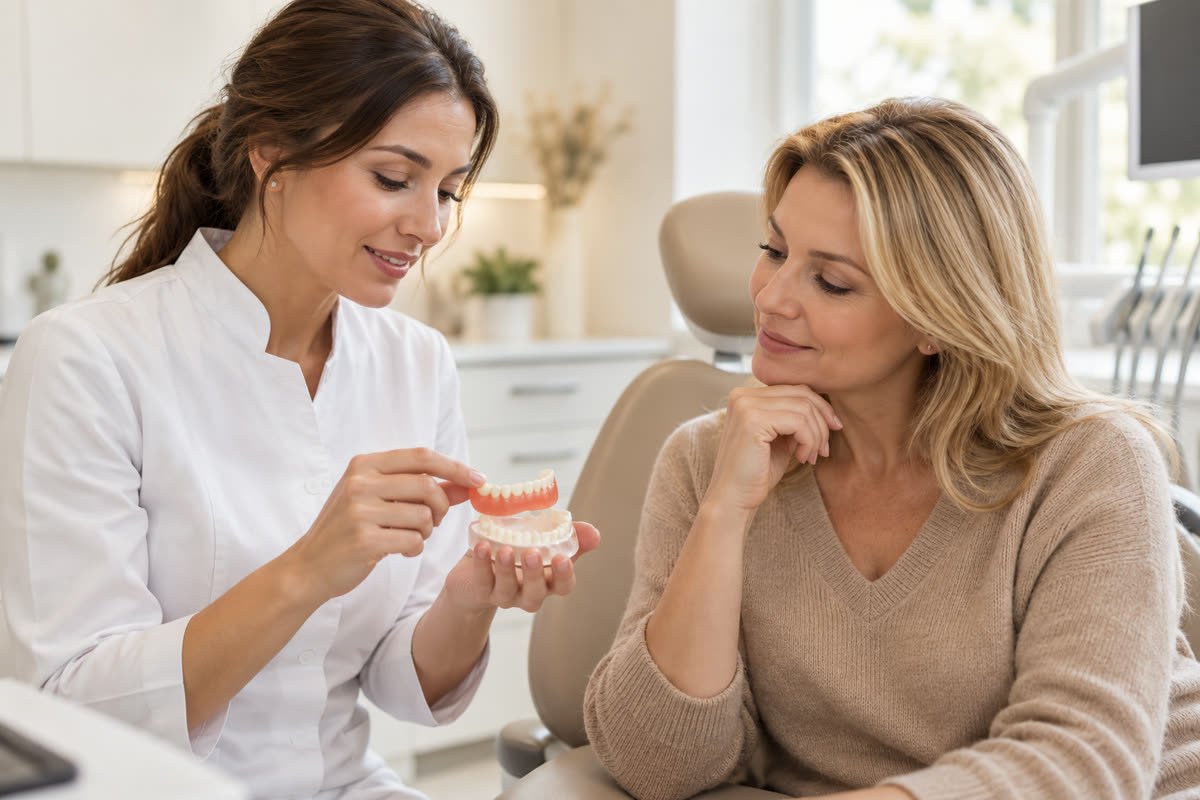 Imagem ilustrativa de avaliação para prótese dentária